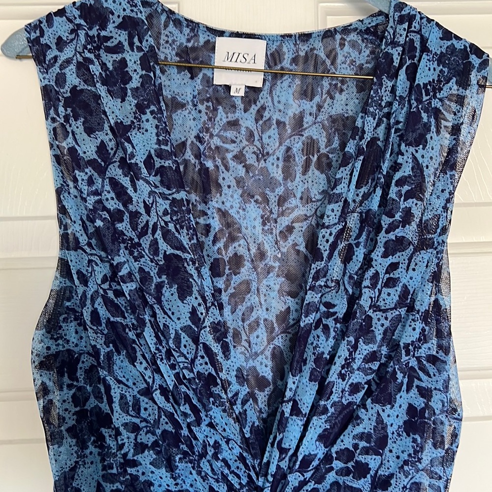 Beautiful Misa Los Angeles, blue floral dress